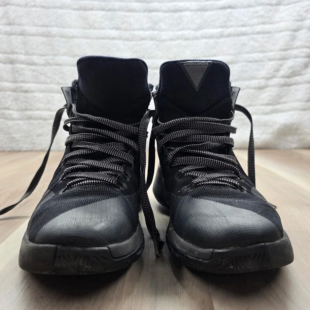 Nike Hyperdunk 2015 Basketball Shoes Sneakers Size 7Y Black Silver‎ Mens